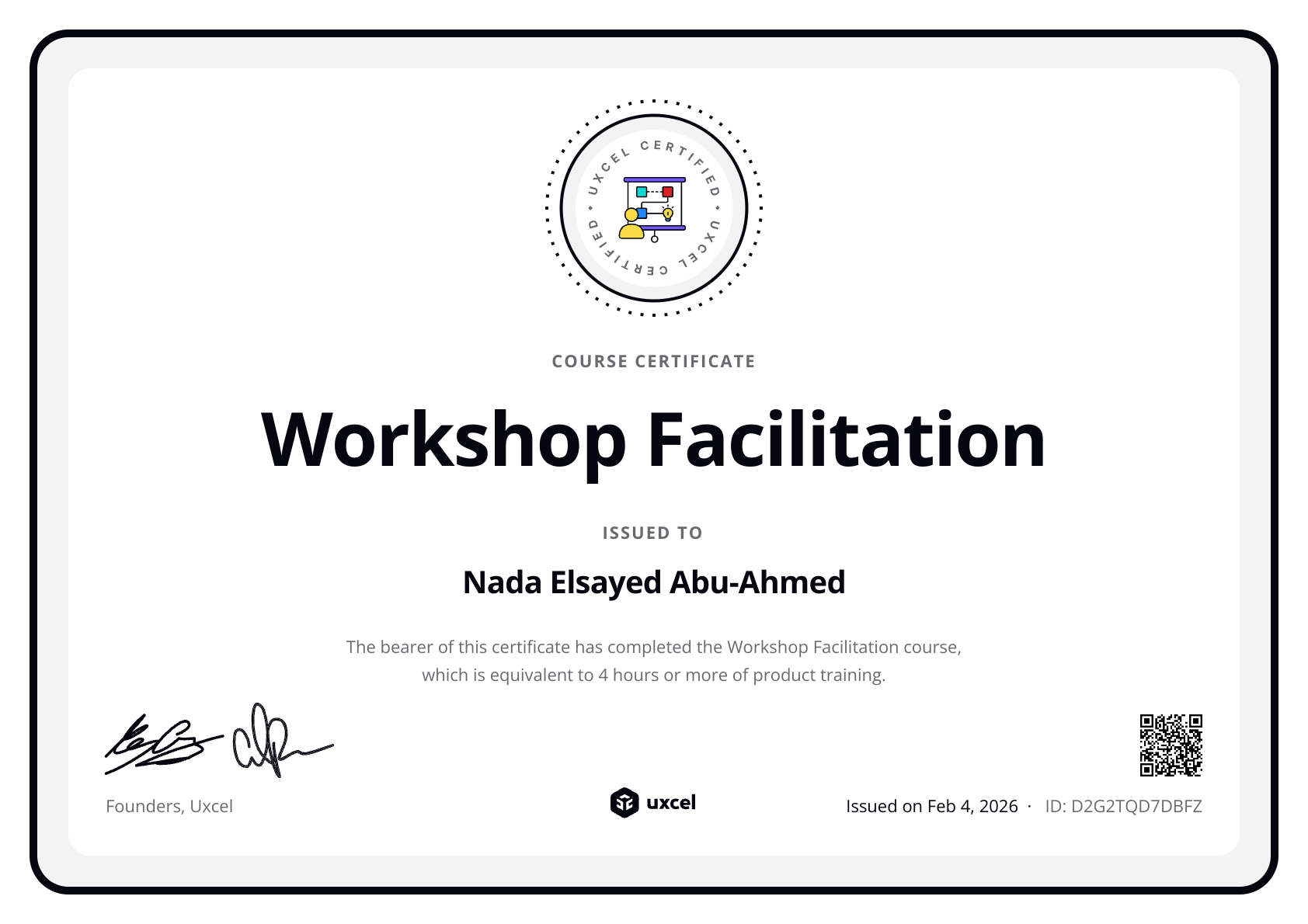 Nada Elsayed Abu-Ahmed's certificate